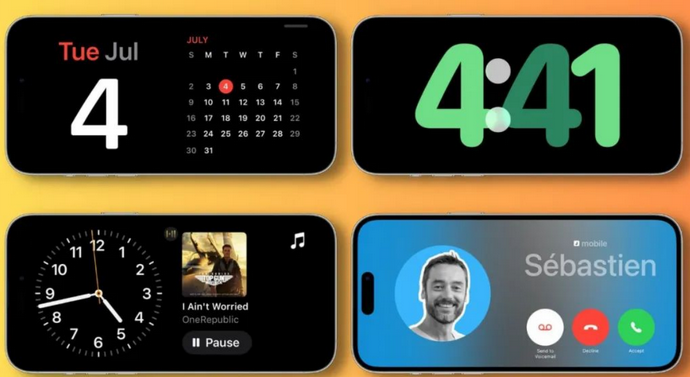 渭滨苹果手机维修分享iOS17横屏充电待机显示有什么好处 
