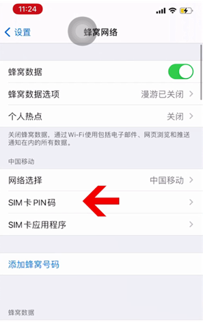 渭滨苹果14维修网分享如何给iPhone14的SIM卡设置密码 