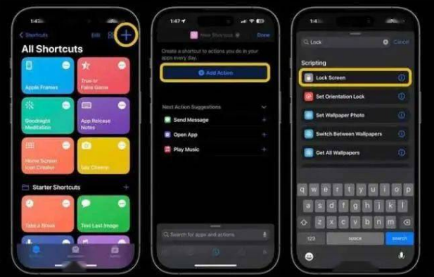 渭滨苹果14锁屏维修店分享iPhone14升级iOS16.4后如何创建锁屏快捷方式 