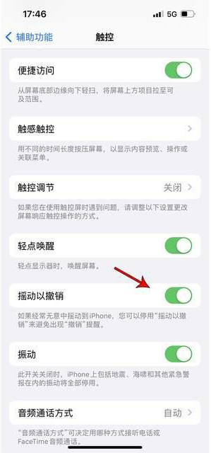 渭滨苹果手机维修分享iPhone手机如何设置摇一摇删除文字 